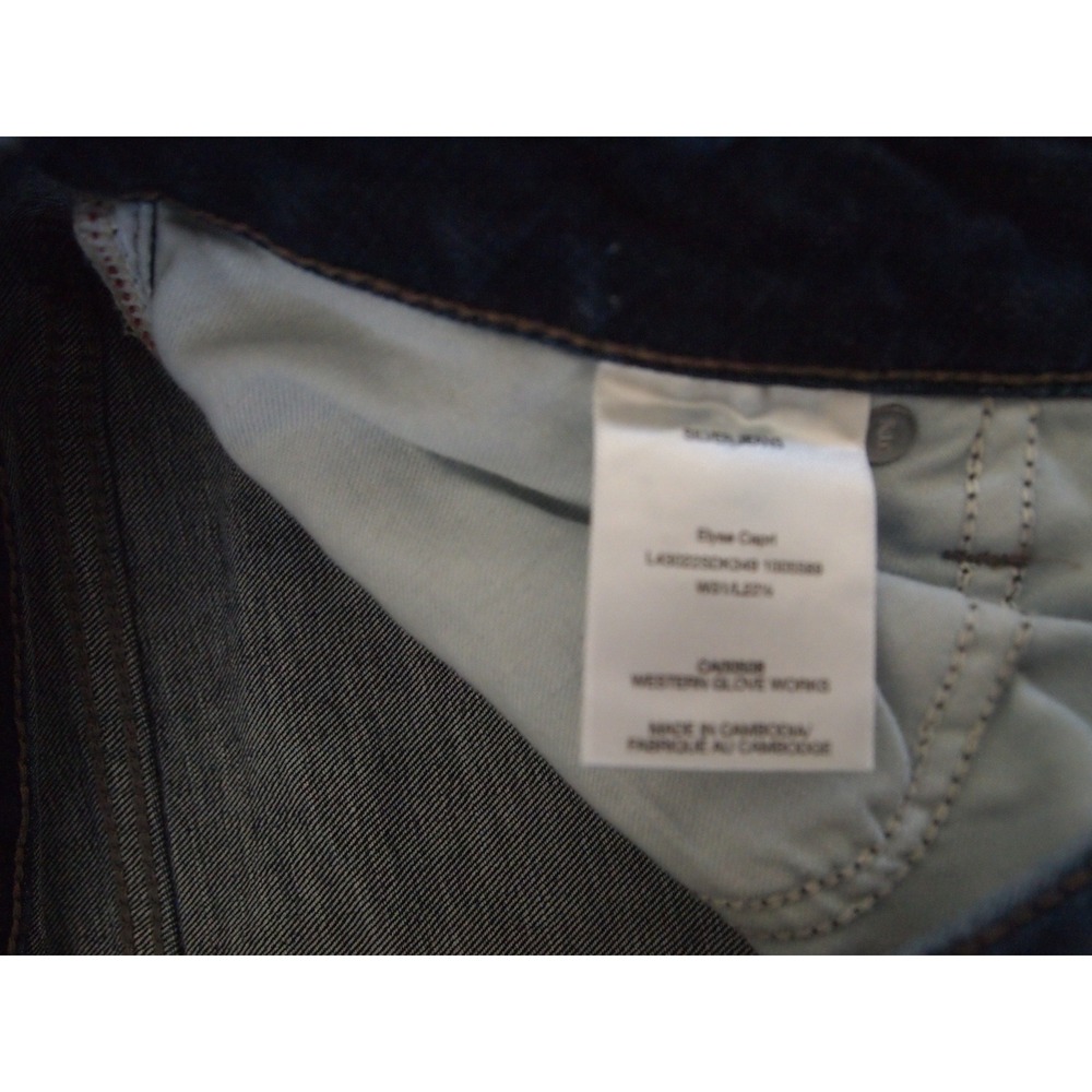 Silver Jeans Co Womens Cropped Jeans Distressed Blue Denim Selvedge Sz 31 - Picture 9 of 9